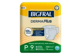 Fralda Geriátrica Bigfral Derma Plus P 9 unidades