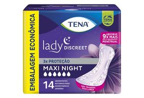 Absorvente Tena Lady Discreet Maxi Night sem abas 14 unidades