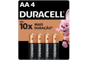 Pilha Alcalina Duracell AA 4 unidade