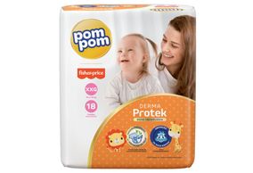 Fralda Pom Pom Derma Protek Jumbo XXG 18 unidades