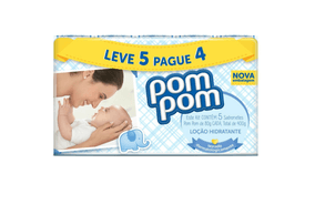 Sabonete Infantil Pom Pom loção hidratante 5 unidades