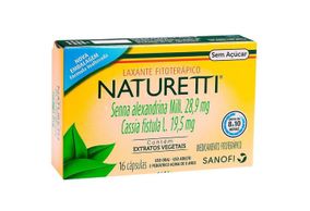 Naturetti c/16 cápsulas Laxante Fitoterápico Sem Açúcar