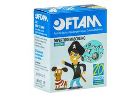 Protetor Ocular Oftam Divertido Masculino Tamanho Pequeno 20