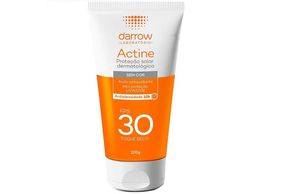 Protetor Solar Facial Darrow Actine Antioleosidade FPS 30, sem cor, toque seco 120g