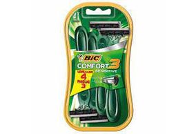 Barbeador Descartável Bic Comfort 3 Sensitive Leve 4 Pague 3 com 4 Unidades