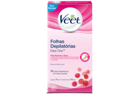 Veet Cera Fria Corporal Peles Normais e Secas  12 folhas