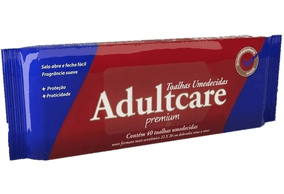 Toalha Umedecida Geriátrica Adultcare Premium 40 unidades