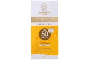 Protetor Solar Facial Australian Gold Antipoluição FPS 50 toque seco 50g