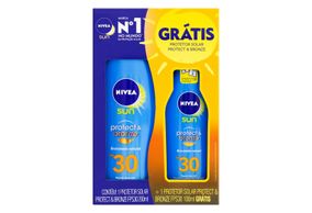 Protetor Solar Corporal Nivea Sun Protect & Bronze FPS 30 com 200mL + Protetor Solar Corporal FPS 30 com 100mL 1 kit