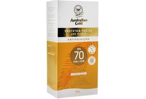 Protetor Solar Facial Australian Gold Antipoluição FPS 70 toque seco 50g