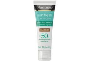 Protetor Solar Facial Neutrogena Sun Fresh Derm Care Pele Mista a Oleosa pele negra FPS 70 40g