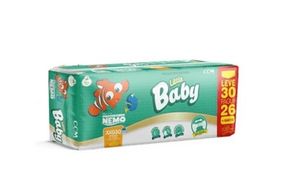 Fralda Little Baby Procurando Nemo XXG pacote com 30 unidades Leve 30 pague 26