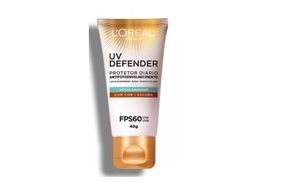 Protetor Solar Facial L'Oréal UV Defender Antioleosidade FPS 60 cor escura 40g