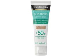 Protetor Solar Facial Neutrogena Sun Fresh Derm Care Pele Mista a Oleosa pele morena, FPS 70 40g