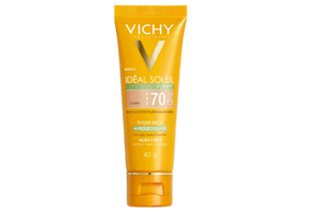 Protetor Solar Facial Vichy Ideal Soleil Purify médio, FPS 70 40g