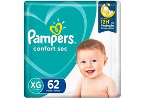 Fralda Pampers Confort Sec XG 62 unidades