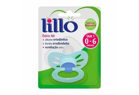 Chupeta de Silicone Lillo Extra Air Ortodôntico, Tamanho 1, Azul