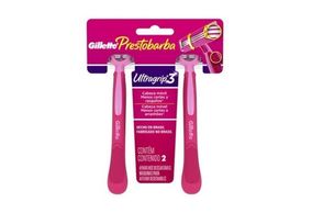 Aparelho Prestobarba Ultragrip3 Gillette Feminino 2 unidades