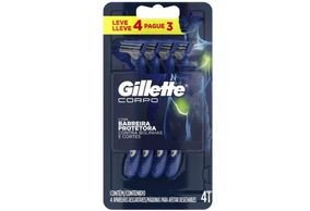 Aparelho para Barbear Descartável Gillette Corpo 4 unidades