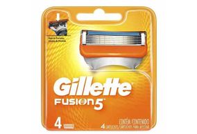 Gilette Carga Fusion 5 4 unidades