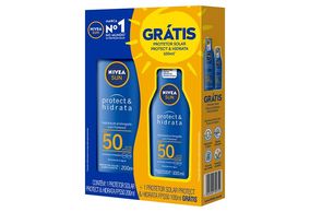 Protetor Solar Corporal e Facial Nivea Sun Protect & Hidrata FPS 50 com 200mL + Protetor Solar Corporal FPS 50 com 100mL 1 kit