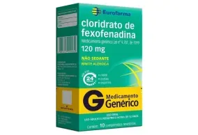 Fexofenadina 120mg 10 comprimidos revestidos Eurofarma