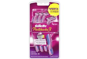 Aparelho de Depilação Feminino Gillette Prestobarba 3 4 unidades