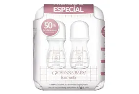 Desodorante Roll-on Giovanna Baby Blanc Vanilla 2 Unidade 50ml 1 kit