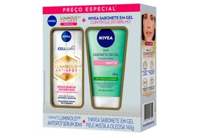 Nivea LUMINOUS 630® Sérum Intensivo 30 mL + Nivea Sabonete em Gel Controle do Brilho 145g 1 kit