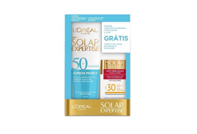 Protetor Solar L'Oréal Expertise - 1 Facial Antirrugas FPS 30 25g + 1 Corporal Supreme Protect 4 FPS 50 200ml 1 kit