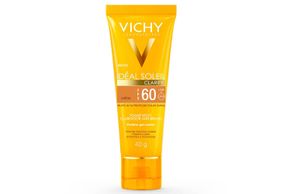 Protetor Solar Vichy Ideal Soleil Clarify médio, FPS 60 40g