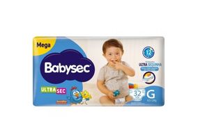 Fralda Babysec Ultra Sec Galinha Pintadinha G Mega  32 unidades