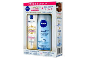 Creme Nivea Cellular Luminous 630º Antispot Antiolheiras 15ml e Água Micelar Nivea MicellAir 7 em 1 200ml 1 kit