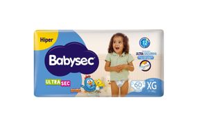 Fralda Babysec Ultrasec Hiper XG 60 Unidades