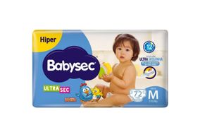 Fralda Babysec Ultrasec Hiper M 72 Unidades