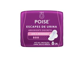 Absorvente para Escapes de Urina Poise Discreto Moderado 8un