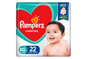 Fralda Pampers Supersec Mega XG com 22 unidades