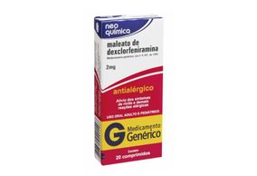 Dexclorfeniramina 2mg com 20 Comprimidos Genérico Neo Quimica