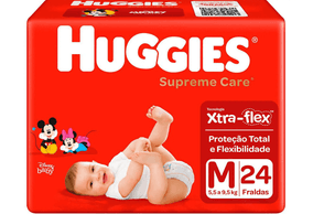 Fralda Huggies Supreme Care M com 24 unidades