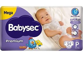 Fralda Babysec Galinha Pintadinha  Premium P com 34 unidades