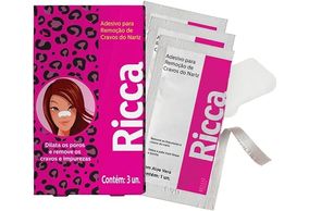 Removedor de Cravos Para Nariz Ricca com 3 Adesivos