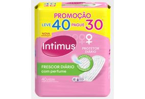 Protetor Diário Intimus Days com Perfume Sem Abas Leve 40 e Pague 30 Unidades
