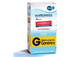 Acetilcisteina Xarope Adulto 40mg 120ml Genérico EMS