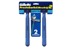 Aparelho para Barbear Masculino Gillette Prestobarba Ultragrip com 2 unidades
