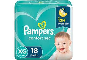 Fralda Pampers Confort Sec Tamanho - XG com 18 unidades