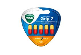 Vick Pyrena Grip-7 Paracetamol 400mg + Cloridrato Fenillefrina 4mg + Maleato de Clorfeniramina 4mg 5 cápsulas