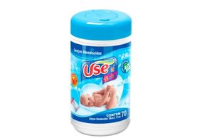 Lenco Umedecido Use It Pote Azul com 70 unidades