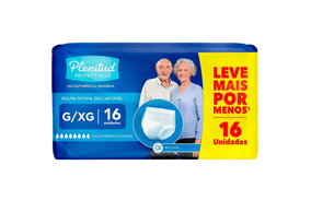 Roupa Íntima Geriátrica Plenitud Protect Plus G/XG 16 unidades