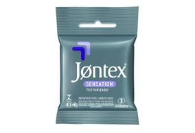 Preservativo Jontex Sensation Texturizado com 3 Camisinhas