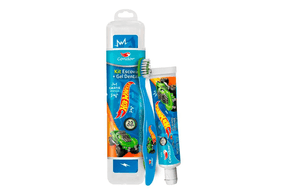 Kit Infantil Condor Hot Wheels Estojo Protetor + Escova Dental + Gel Dental Morango 50g